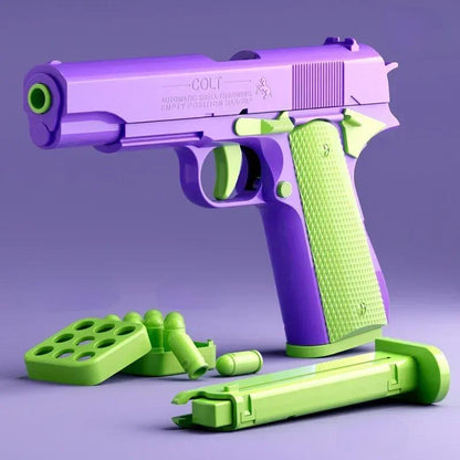 Eagle Gun Toy – Desert Eagle 1911 Pistol Revolver Launcher with Continuous Shell Throwing Action for Endless Fun