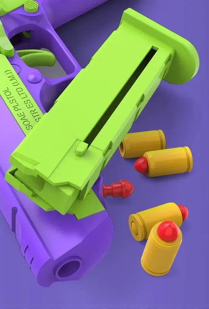Eagle Gun Toy – Desert Eagle 1911 Pistol Revolver Launcher with Continuous Shell Throwing Action for Endless Fun