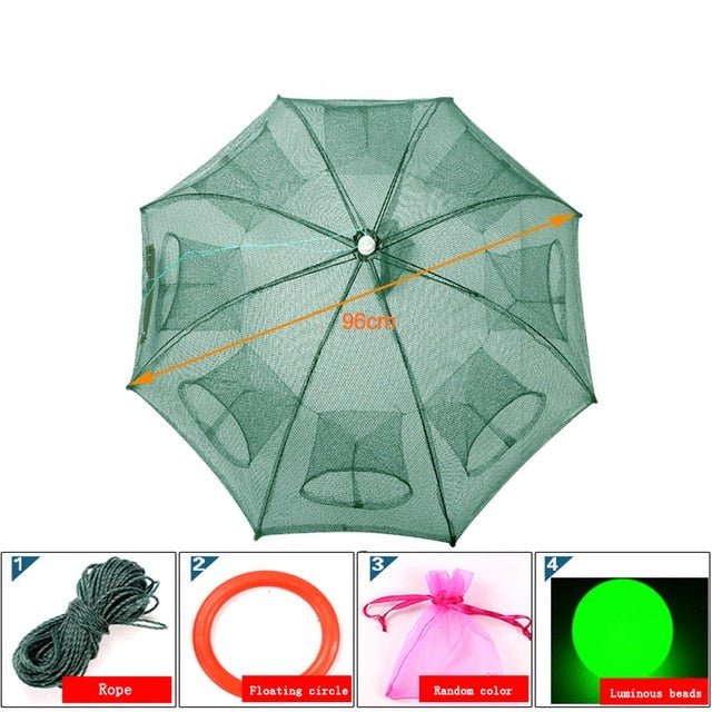 Easy Catch Fishing Trap - Portable Automatic 4-20 Hole Hand Fishing Net