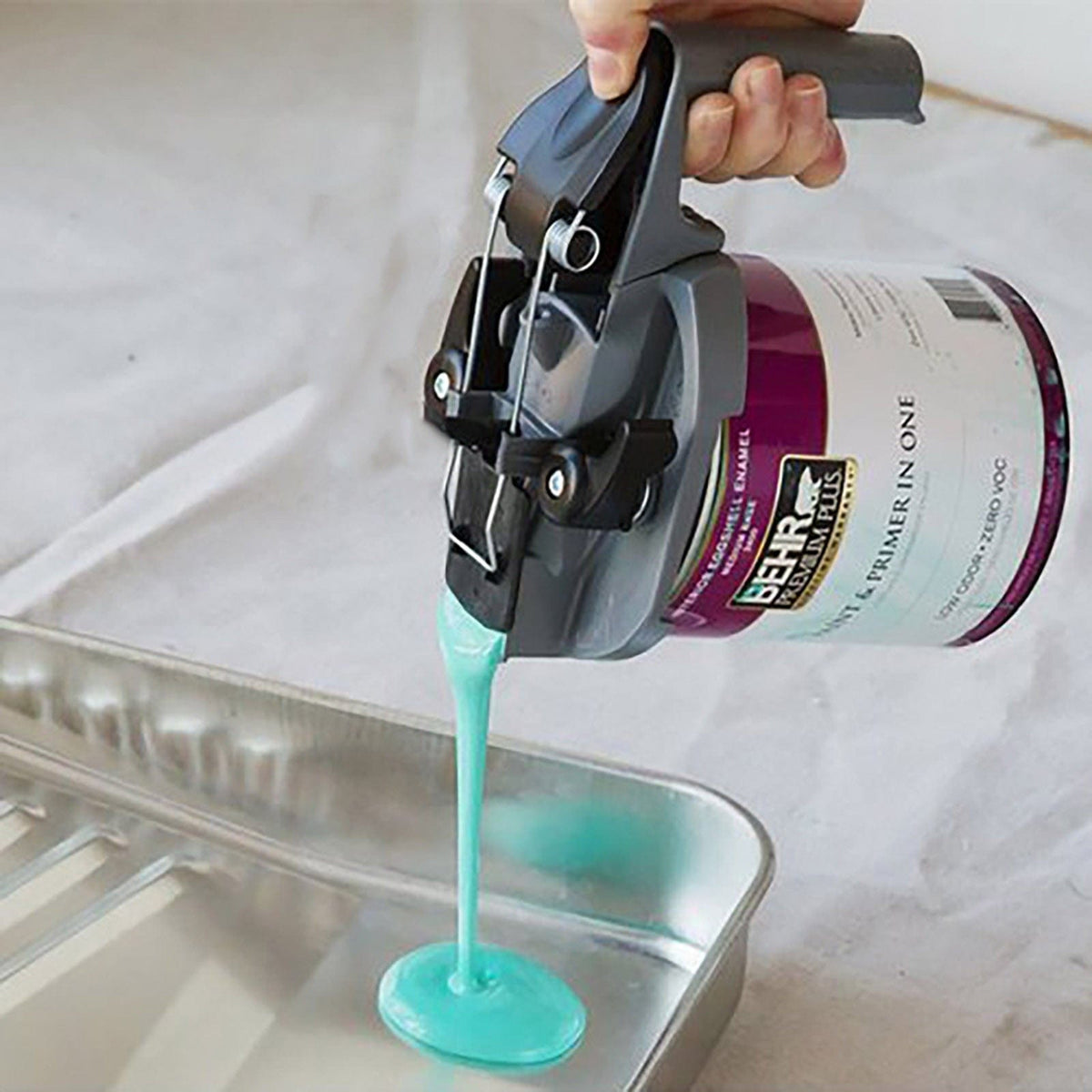 Easy Mix and Pour Paint Can Cover - Multifunctional Paint Mixer, Design Solvents Mixing Tool