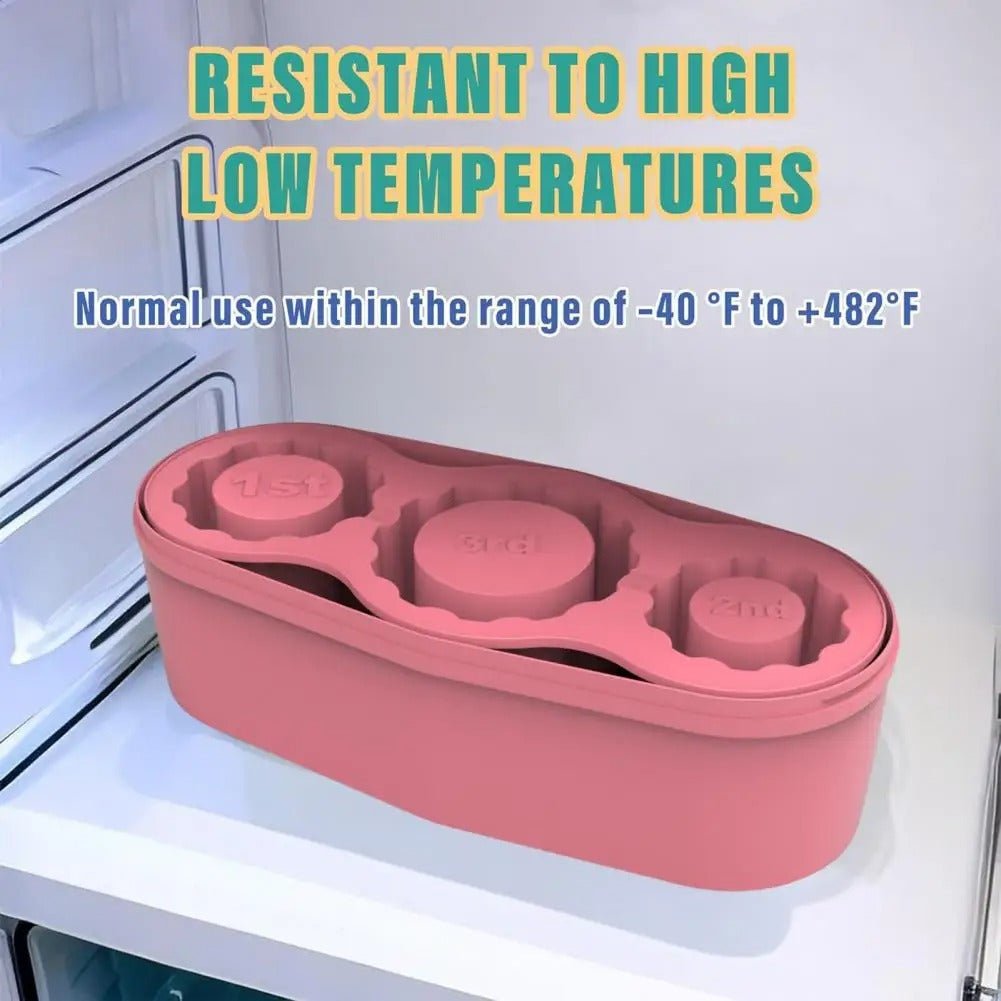 Easy-Release Three-Compartment Ice Tray - Efficient and Stylish