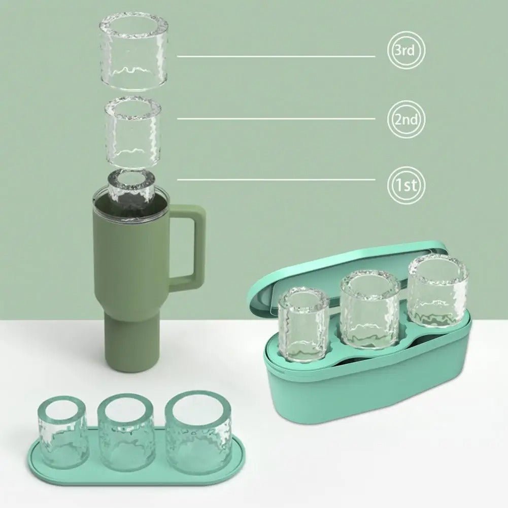 Easy-Release Three-Compartment Ice Tray - Efficient and Stylish