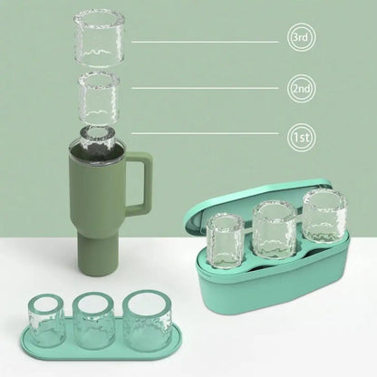 Easy-Release Three-Compartment Ice Tray - Efficient and Stylish