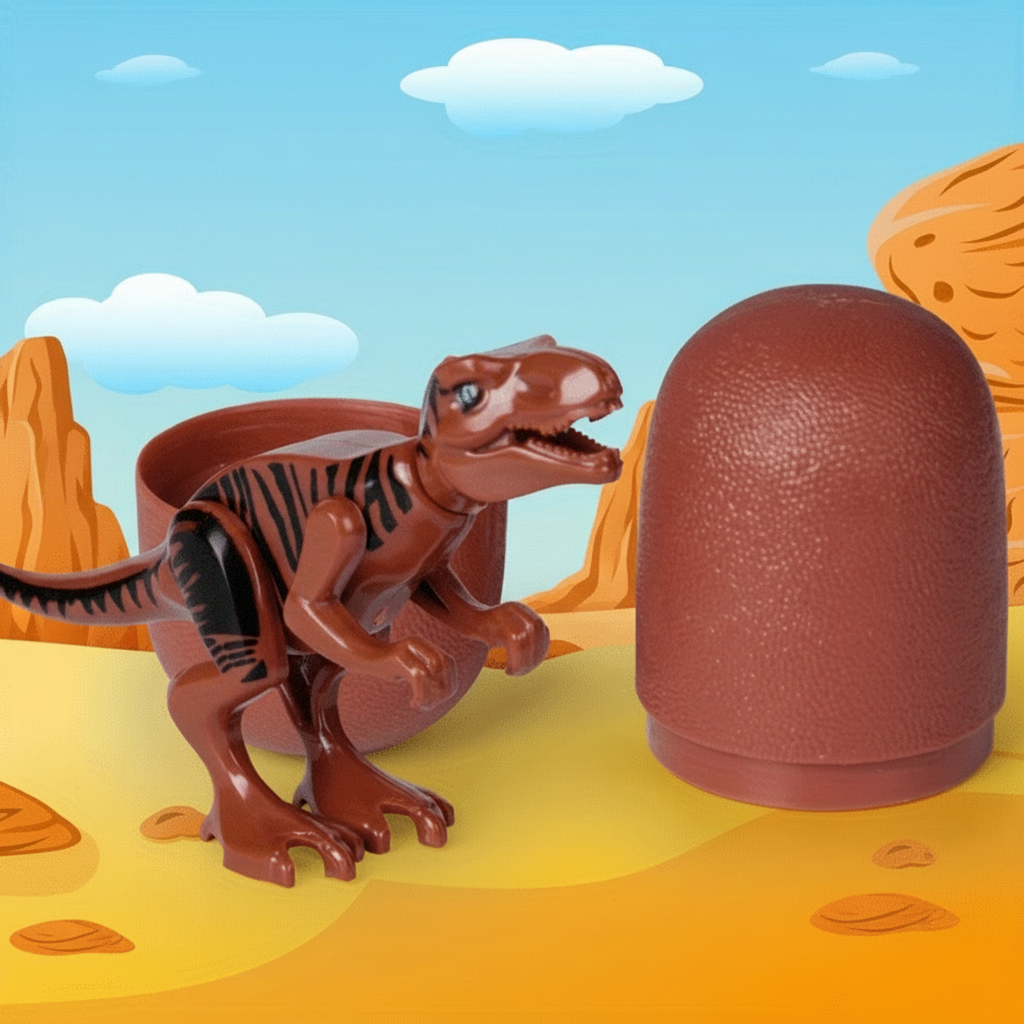 Dinosaur Deformation Egg Set – A6-Piece Transforming Dino Assembly Toys for Kids, Creative Jurassic Pretend Play