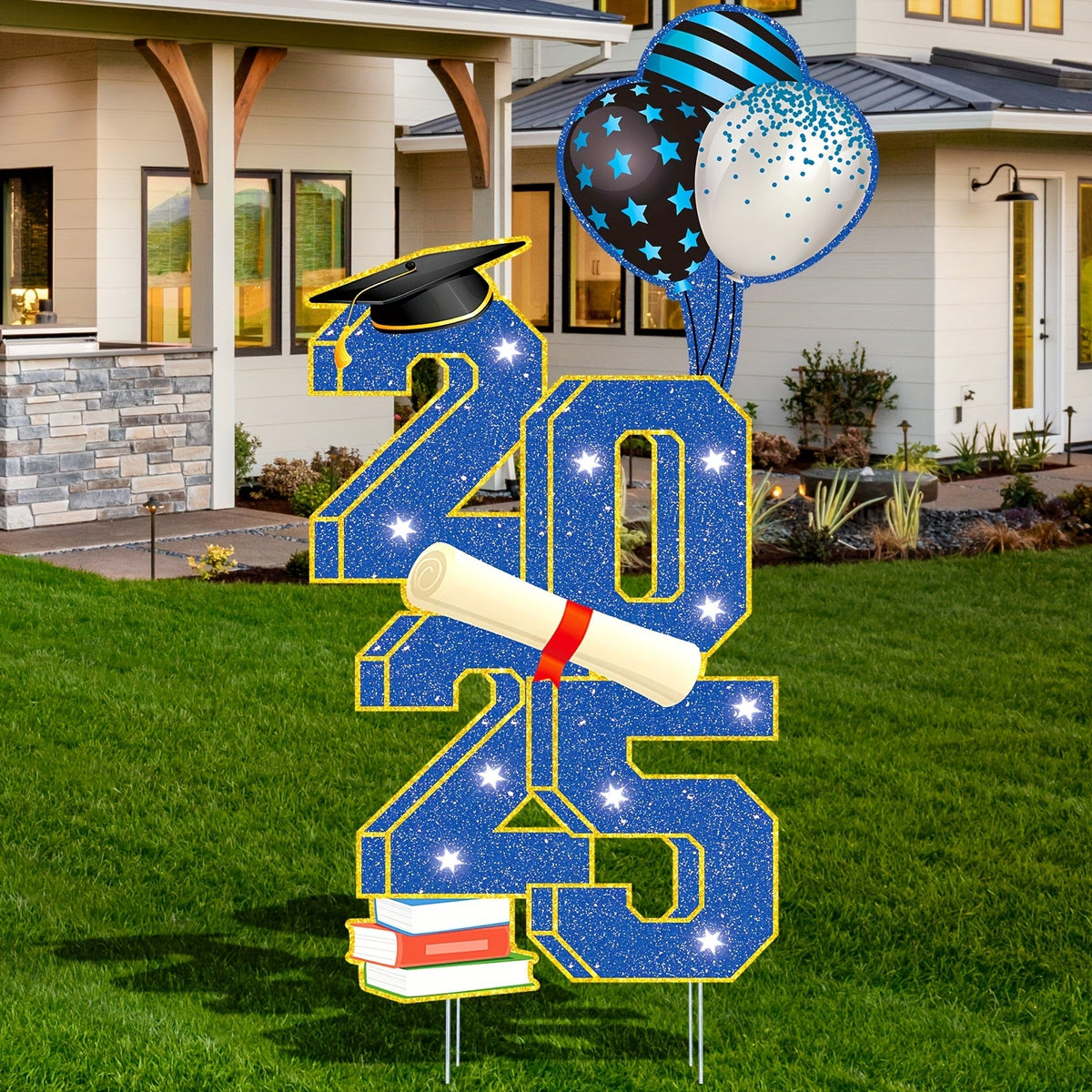 Graduation Yard Sign – Large 3.5ft Outdoor Celebration Decoration with Stakes, Class of 2025 Congrats Grad Lawn Signs