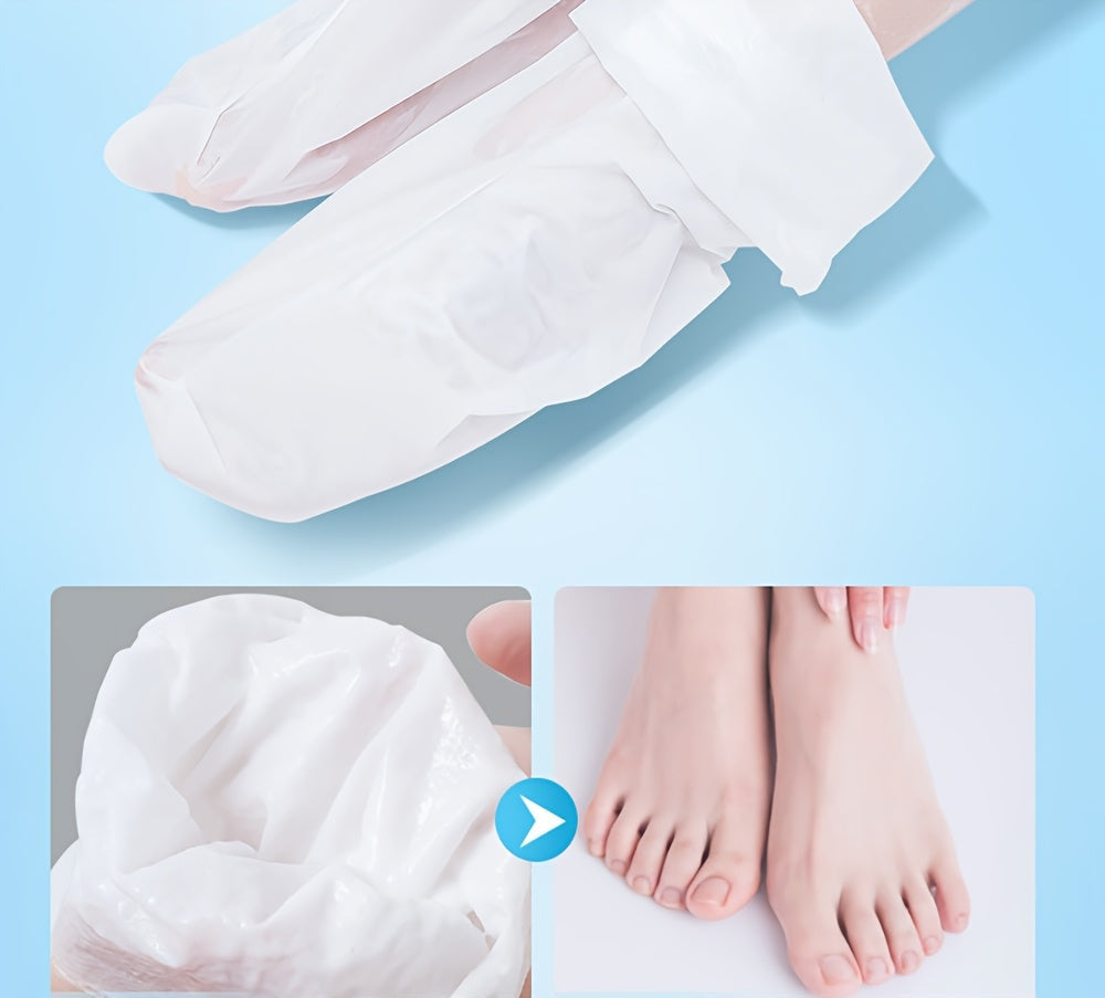 Goat Milk Foot and Hand Mask 6 Pairs – Hydrating and Moisturizing Treatment for Soft, Smooth Skin and Intensive Repair Therapy