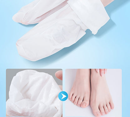 Goat Milk Foot and Hand Mask 6 Pairs – Hydrating and Moisturizing Treatment for Soft, Smooth Skin and Intensive Repair Therapy