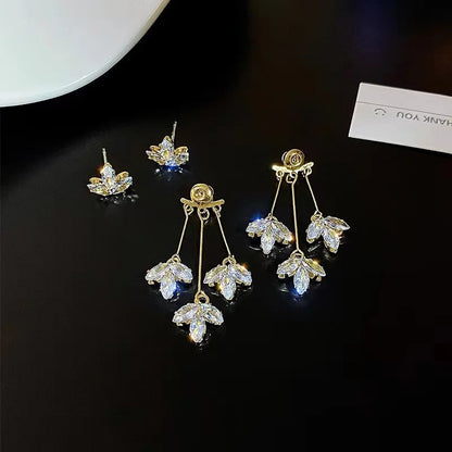 Crystal Star Tassel Dangle Earrings – Elegant Drop Jewelry with Micro-Set Sparkle for Glamorous Parties & Gifts