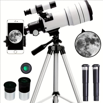 Professional Astronomical Telescope – F30070 High-Magnification Optical Scope for Stargazing, Moon & Bird Observation