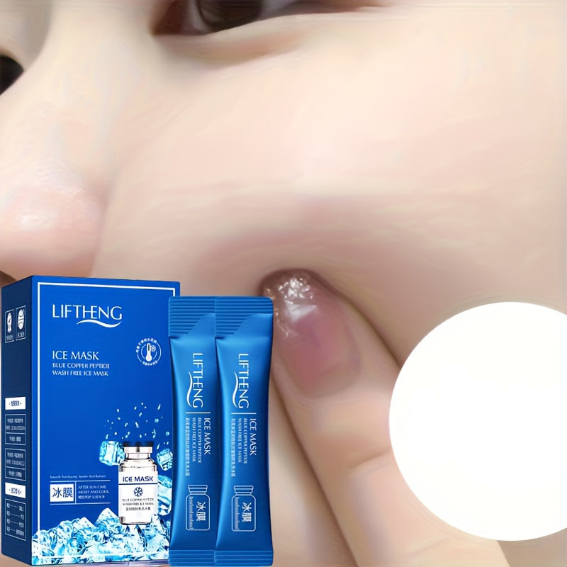 Blue Copper Peptide Ice Mask – Hydrating Freeze-Dried Skincare for Glowing, Firm, and Rejuvenated Complexion Anytime