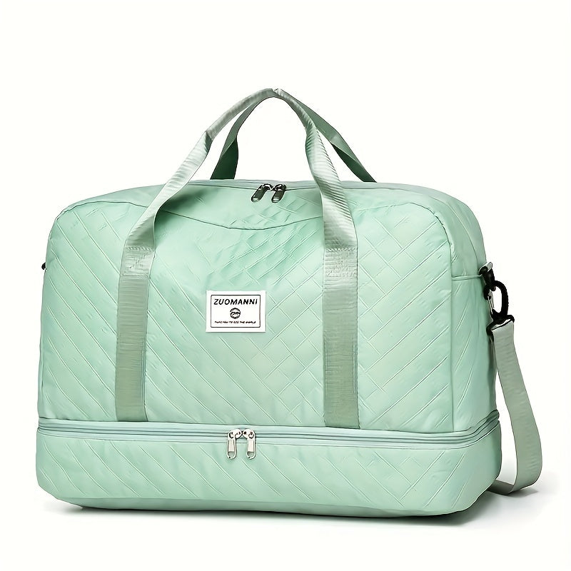 Luxury Large-Capacity Duffel Bag – Dry/Wet Separation, Multiple Pockets, Shoulder & Crossbody Strap, Perfect for Gym, Travel, and Weekend Getaways