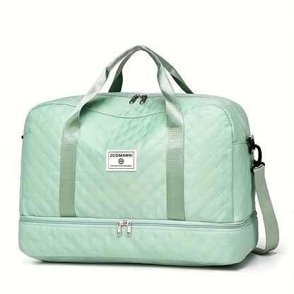 Luxury Large-Capacity Duffel Bag – Dry/Wet Separation, Multiple Pockets, Shoulder & Crossbody Strap, Perfect for Gym, Travel, and Weekend Getaways