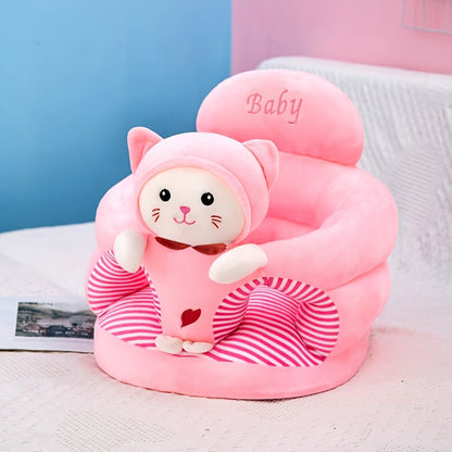 Plush Animal Floor Seat – Soft Foam Ring Cushion for Babies Who Already Sit Up