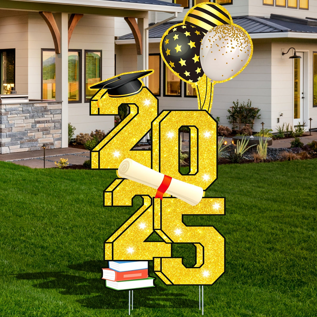 Graduation Yard Sign – Large 3.5ft Outdoor Celebration Decoration with Stakes, Class of 2025 Congrats Grad Lawn Signs