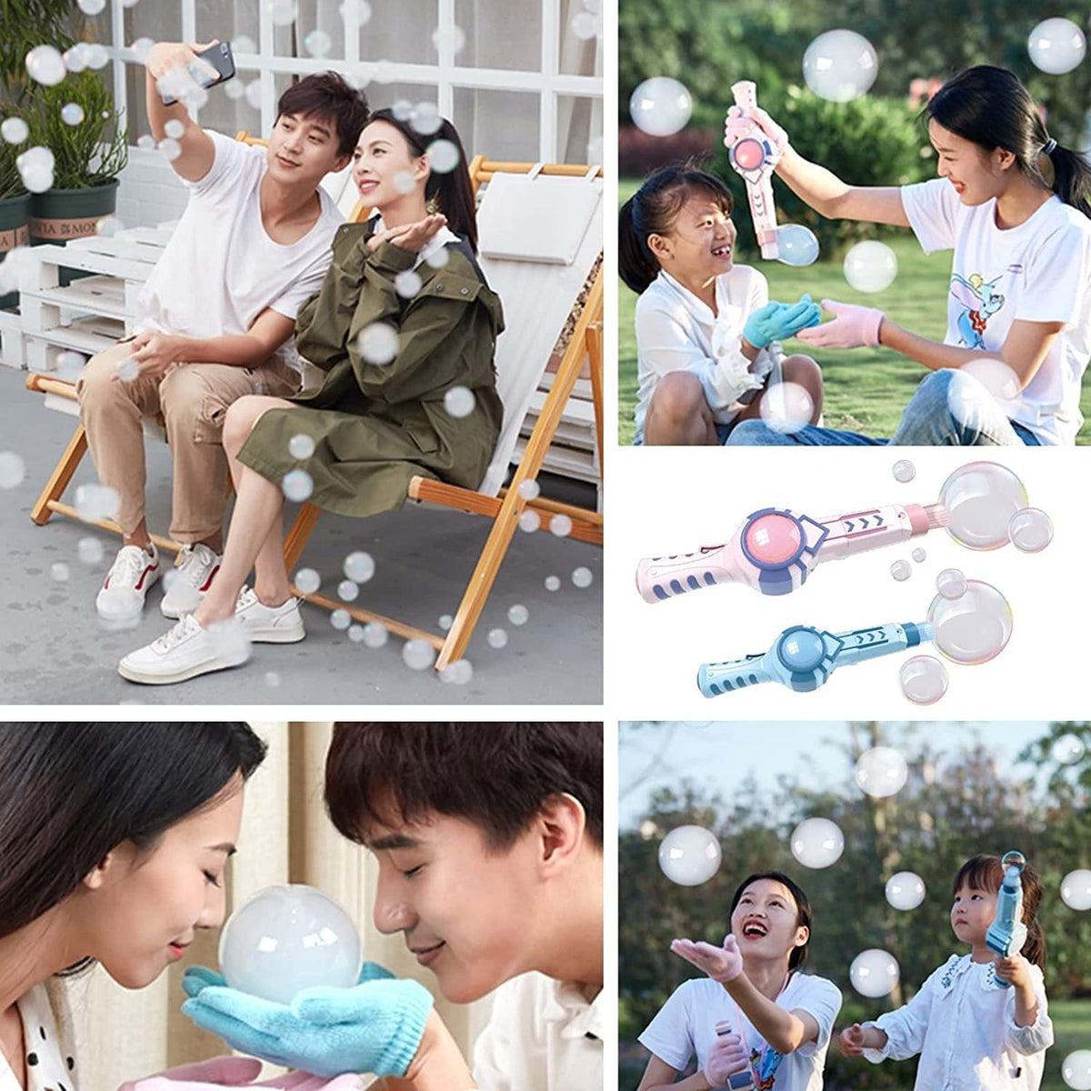 Elastic Smog Bubble Maker - Automatic Magic Smoke Bubble Blower Machine for Kids Bubble Wand with Bubble Water for Parties, Wedding, Indoor and Outdoor