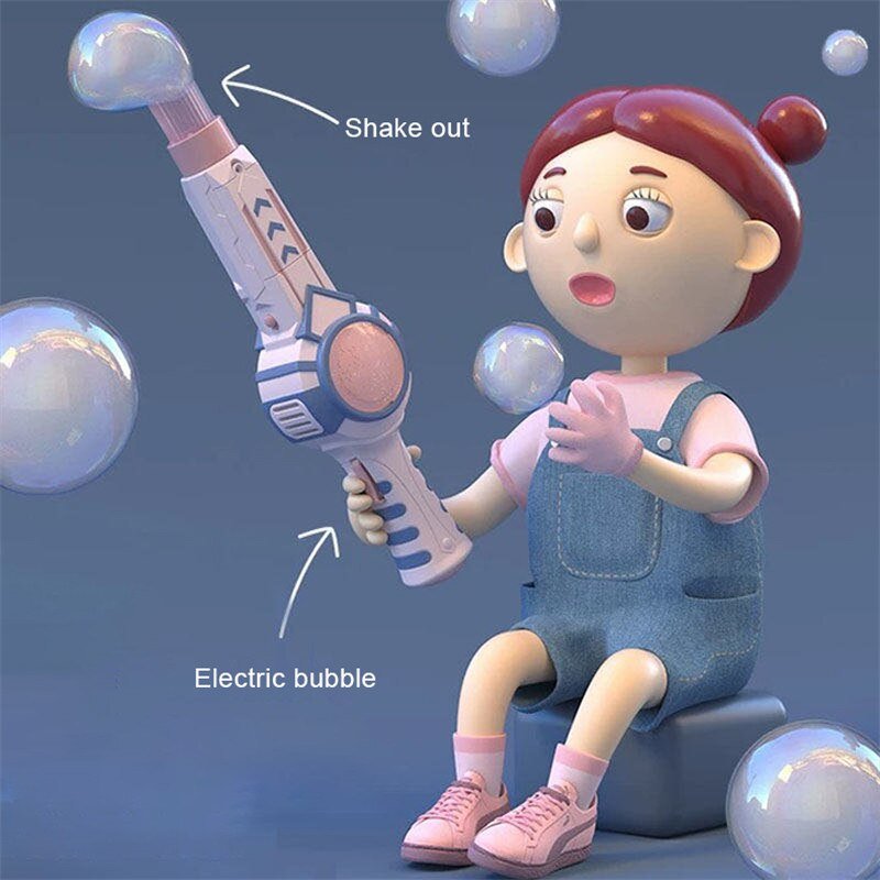 Elastic Smog Bubble Maker - Automatic Magic Smoke Bubble Blower Machine for Kids Bubble Wand with Bubble Water for Parties, Wedding, Indoor and Outdoor