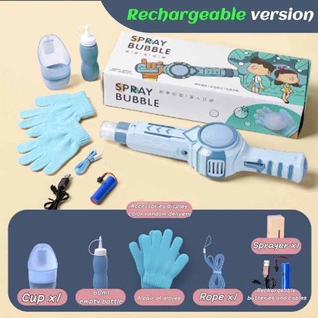 Elastic Smog Bubble Maker - Automatic Magic Smoke Bubble Blower Machine for Kids Bubble Wand with Bubble Water for Parties, Wedding, Indoor and Outdoor