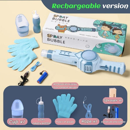 Elastic Smog Bubble Maker - Automatic Magic Smoke Bubble Blower Machine for Kids Bubble Wand with Bubble Water for Parties, Wedding, Indoor and Outdoor