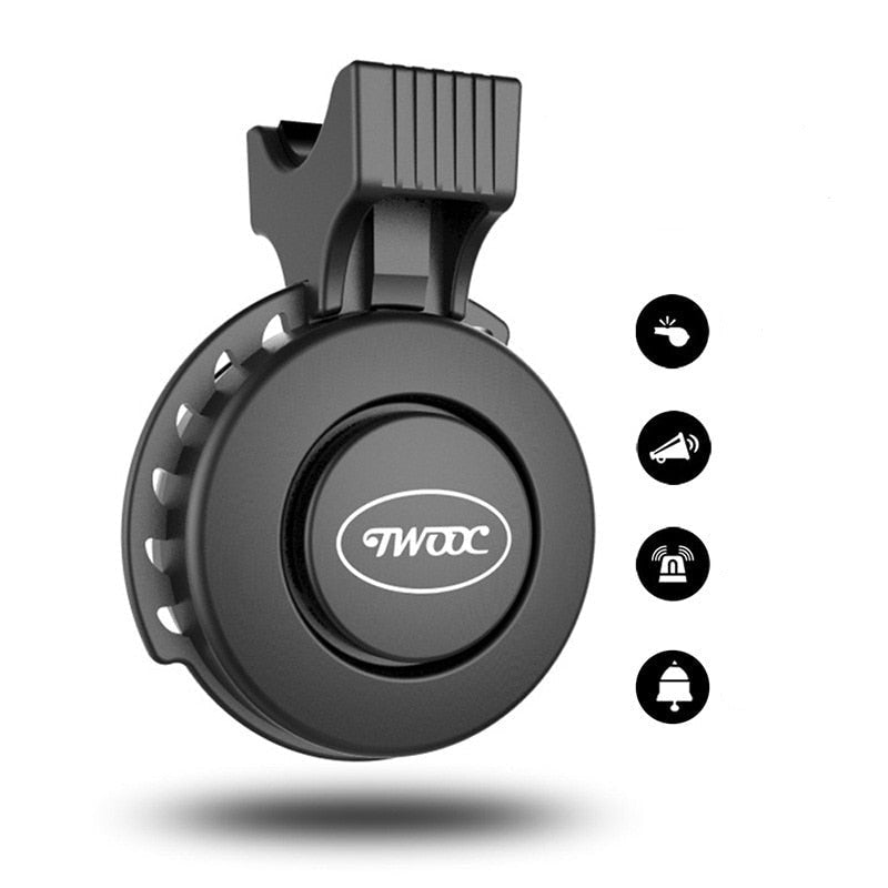 Electric Bike Horn - 4 Sound Modes Rechargeable Waterproof Electronic Bicycle Horn