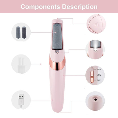 Electric Callus Pedicure Foot Grinder - Foot Callus Remover Foot Sandpaper Clean for Hard Cracked Skin Care