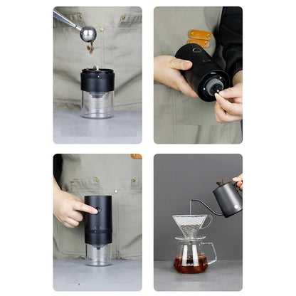 Electric Coffee Bean Grinder – USB-C Mini Espresso & Spice Grinder with Ceramic Grinding Core for Nuts, Grains & Coffee Beans