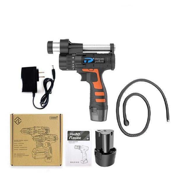 Cordless Drain Auger - 12V Battery Power Drain Snake with 5 ft Steel Cable, for Toilets, Sinks, Tubs and Showers