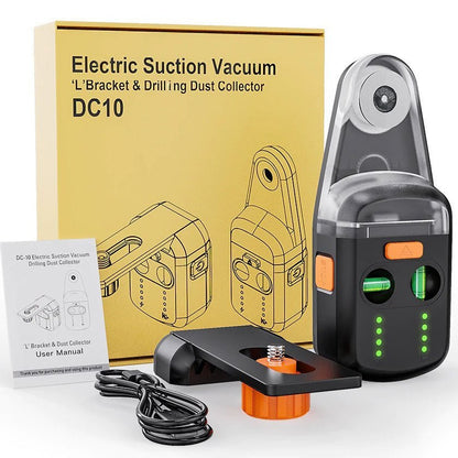 Electric Drill Dust Collector with Laser Level - Electric Suction Vacuum Drill Dust Collector for Hammer Screwdriver