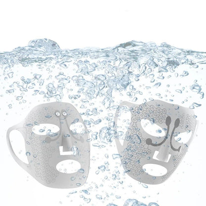 Electric Facial Massager - White Brightening Skincare Mask, Silicone Soft Electronic Facial Mask
