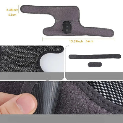 Electric Heating Knee Massager - 3 in 1 with Vibration Cordless Rechargeable Heating Knee Warmers Wrap for Shoulder Elbow