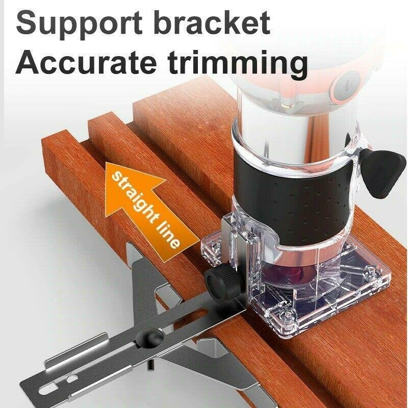 Compact Corded Trim Router – Laminate Edge Trimmer with 1/4 in Straight Bit and Guides