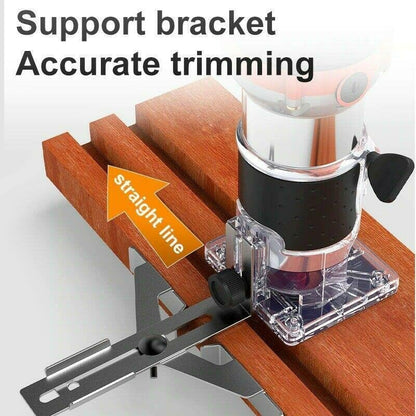 Compact Corded Trim Router – Laminate Edge Trimmer with 1/4 in Straight Bit and Guides