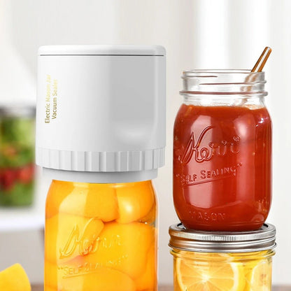 Electric Mason Jar Vacuum Sealer - Cordless Mason Jar Sealer Kit for Wide-Mouth and Regular-Mouth for Food Storage