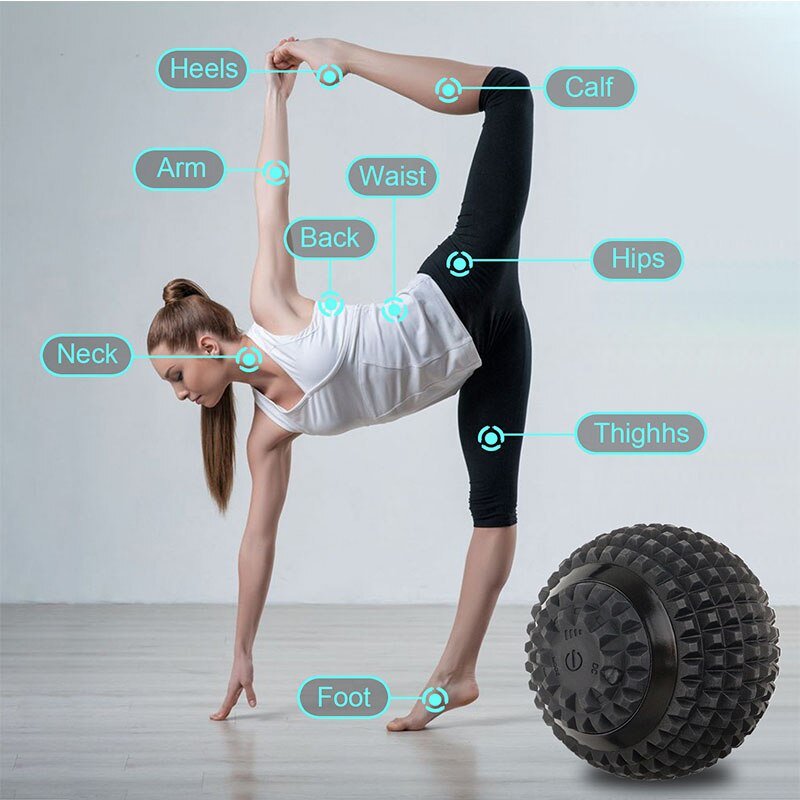 Electric Massage Ball- 4-Speed High-Intensity Fitness Yoga Massage Roller