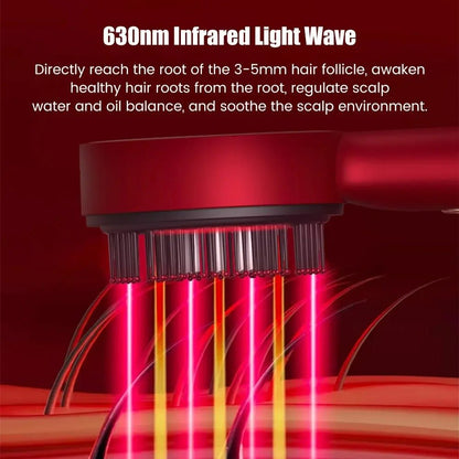 Electric Massage Red Light Therapy Comb - Red Light Scalp Therapy