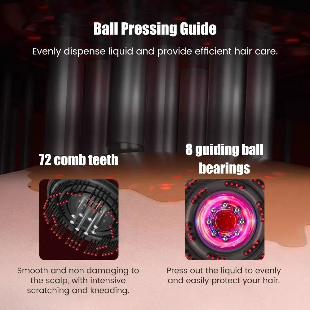 Electric Massage Red Light Therapy Comb - Red Light Scalp Therapy