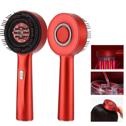 Electric Massage Laser Comb – 3-in-1  Comb with Portable Red Light Therapy with Essence Oil Applicator for Revitalized Hair Follicles and Luxurious Locks