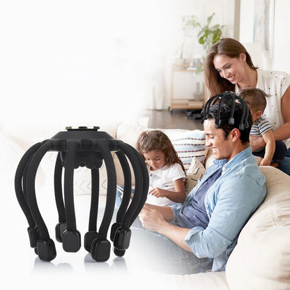 Electric Octopus Claw Scalp Massager - Hands Free Therapeutic Head Scratcher Relief Hair Stimulation Rechargeable Stress Relief