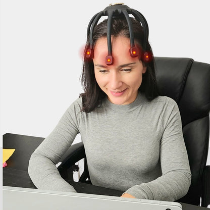 Electric Octopus Claw Scalp Massager - Hands Free Therapeutic Head Scratcher Relief Hair Stimulation Rechargeable Stress Relief