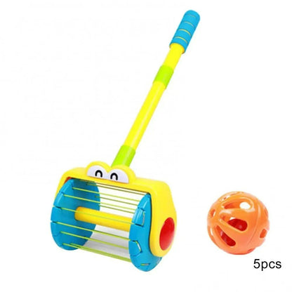 Electric Push Walker and Whirl Ball Thrower Set - Interactive Toddler Toy for Whirl Ball Launching