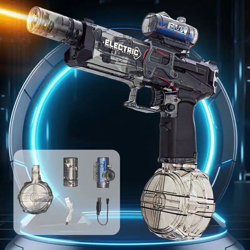 Electric Water Gun - Simulated Flame Sensor Light and Manual Power Unit