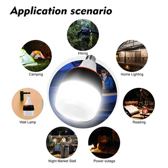 Emergency Bulb 8000K  - LED Detachable No Stroboscopic Household Energy Saving Camping Light