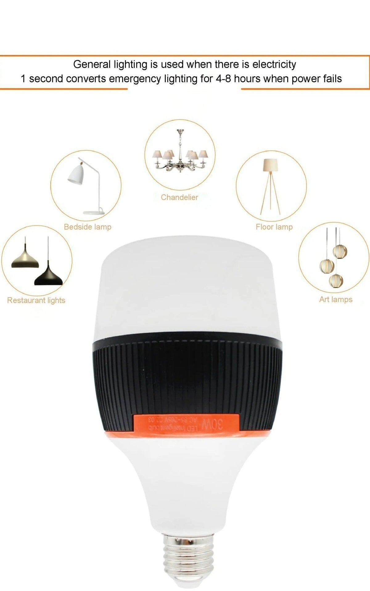 Emergency Bulb 8000K  - LED Detachable No Stroboscopic Household Energy Saving Camping Light