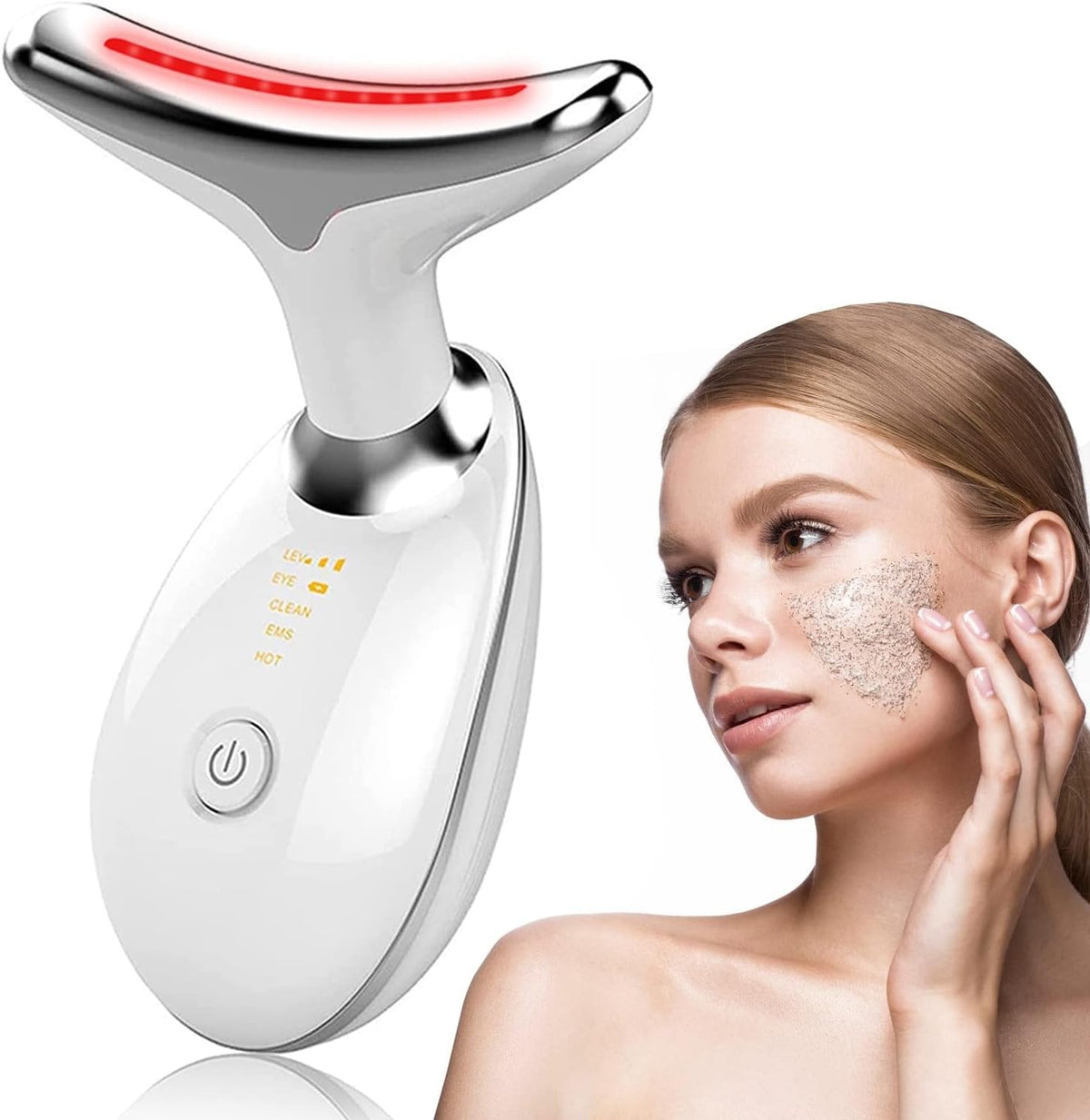 EMS Neck Face Beauty Device LED - Microcurrent Massager