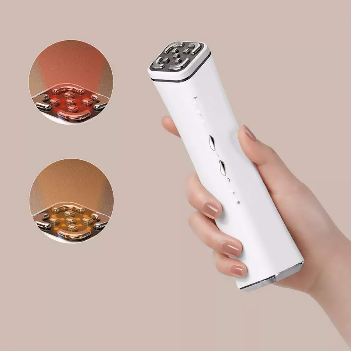 RF Care Beauty + EMS Facial Device – Face Lifting and Wrinkle Reduction, 3 Modes, USB Rechargeable