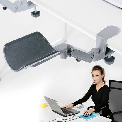 Ergonomic Rotating Forearm Desk Support - Ergonomic Arm Rest Support Extender for Desk Armrest Pad Rotating Elbow Rest Holder, Extendable & Adjustable