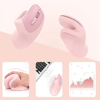 Ergonomic Vertical Mouse with Jiggler – Wireless Bluetooth & USB Dual-Mode Mouse for PC, Laptop, Mac & Windows