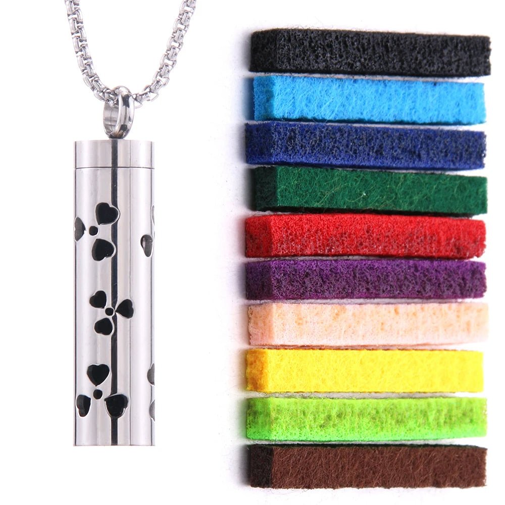 Essential Oil Diffuser Necklace – Stylish Aromatherapy Pendant with Stainless Steel Open Locket for Long-Lasting Scent