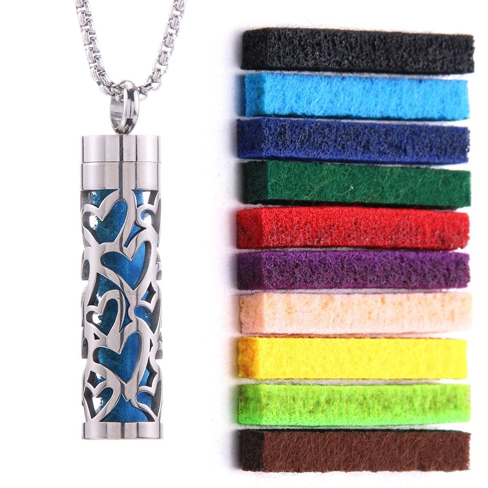 Essential Oil Diffuser Necklace – Stylish Aromatherapy Pendant with Stainless Steel Open Locket for Long-Lasting Scent