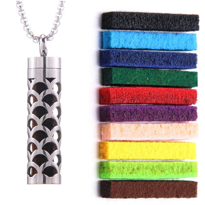 Essential Oil Diffuser Necklace – Stylish Aromatherapy Pendant with Stainless Steel Open Locket for Long-Lasting Scent