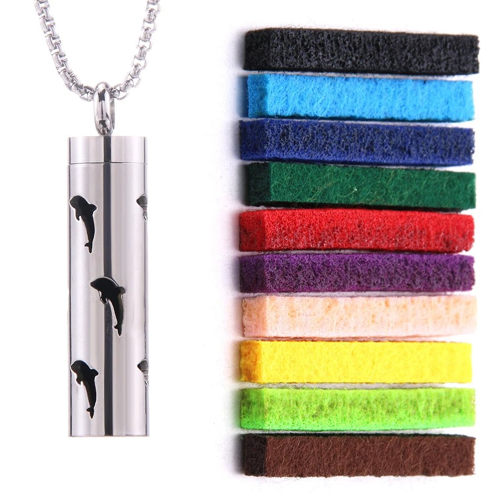 Essential Oil Diffuser Necklace – Stylish Aromatherapy Pendant with Stainless Steel Open Locket for Long-Lasting Scent